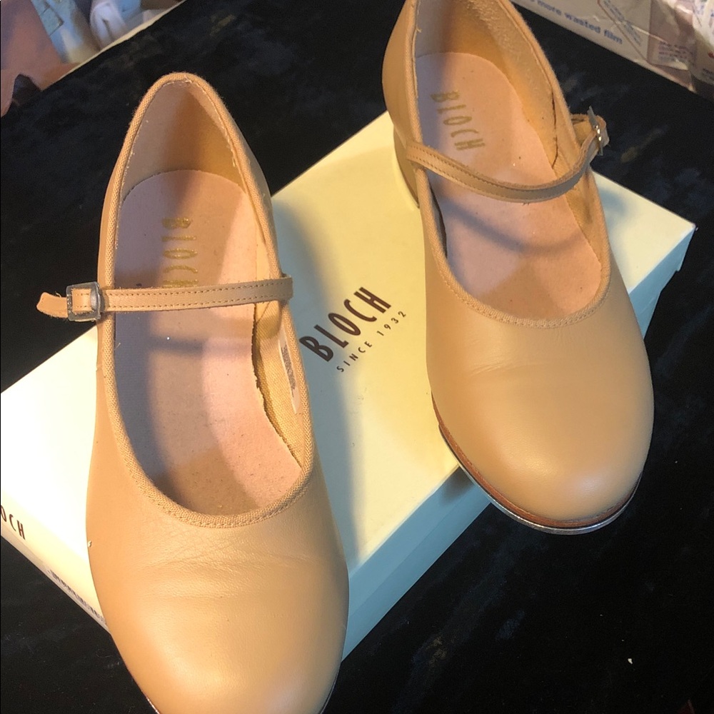 Bloch Tap-On Tap Shoes Womens S0302L tan Sz 8 NEW